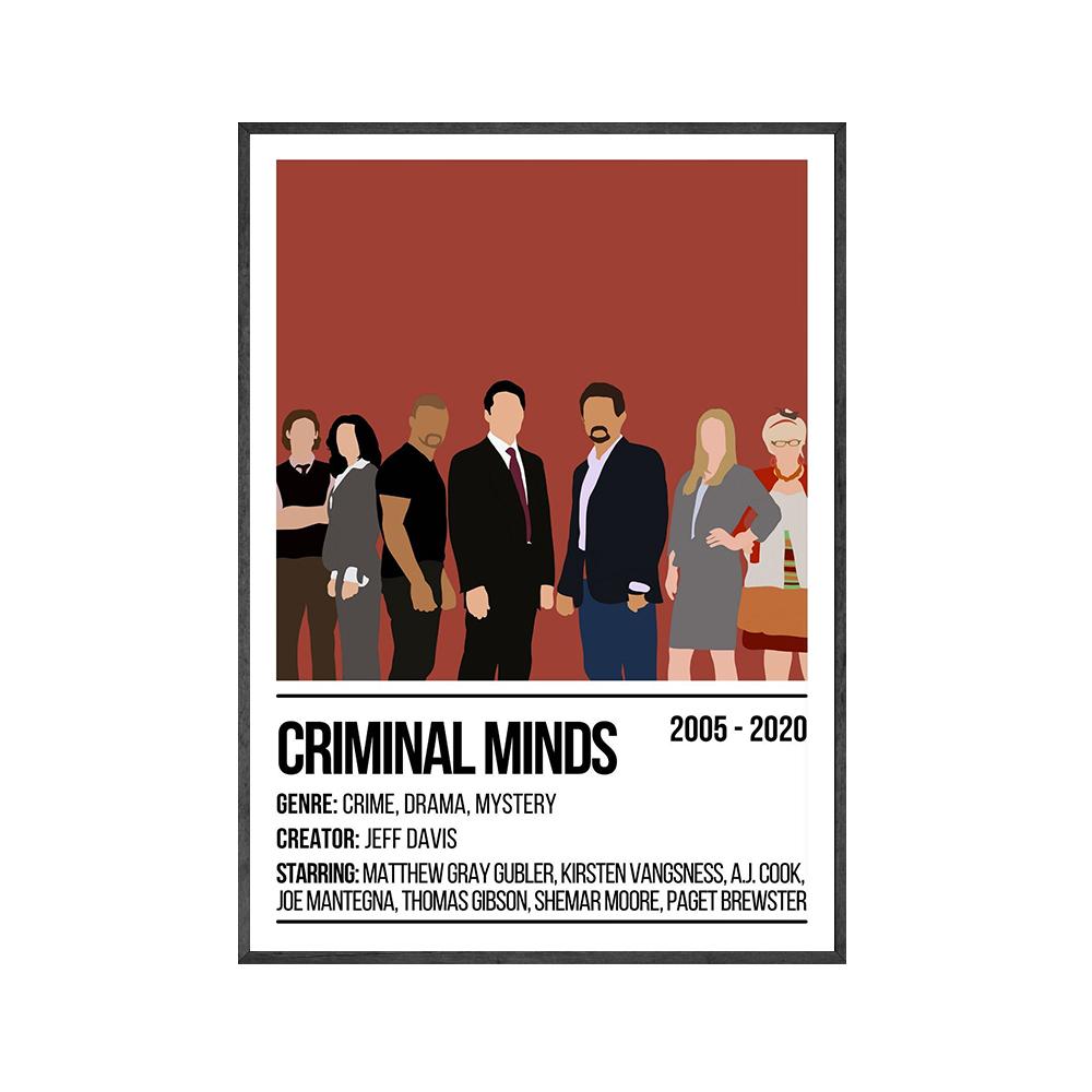 Vintage Poster British Comedy TV Show Movie Brooklyn Criminal Minds Wall Art Pictures for Living Room Bedroom Home Decoration