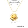 Retro Temperament Gold Color Stainless Steel Greek Totem Sun Pendant Necklace for Women Designer Charm Jewelry Accessories Gifts