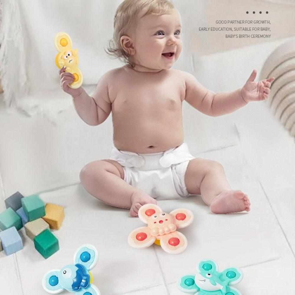 Toy Spinning Top Suction Cup Toy Baby Spin Top Bath Toys Finger Spinner Bathing Sucker Spinner