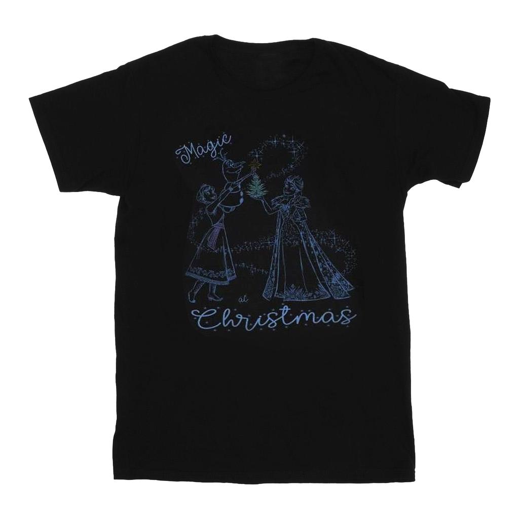 Disney Womens/Ladies Frozen Magic Christmas Cotton Boyfriend T-Shirt