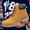 Men's Winter Boots, Casual Leather Short Boots, Snow Boots, Flat Boots, Fashionable and Comfortable British Style