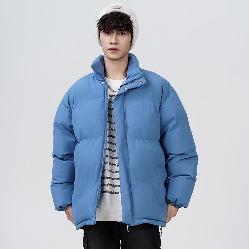 

Fleece and thickened couple cotton jacket sports casual winter men s and women s couple fashion trendy cotton clothes 3XL темно-серого