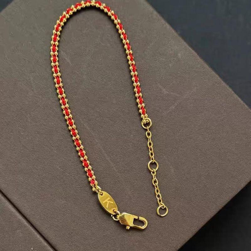 

Высокое качество, не выцветает! Французский плетеный браслет на удачу для женщин, классический стиль, маленькая красная веревочка, уникальное ощущение, ремешок для ношения Red