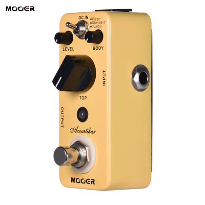 MOOER Acoustikar Acoustic Guitar Simulator Pedał efektów True Bypass z 3 trybami (Piezo/Standard/Jumbo)