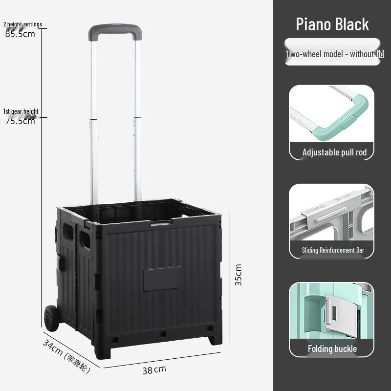 Compact Folding Shopping Cart for Groceries and Camping