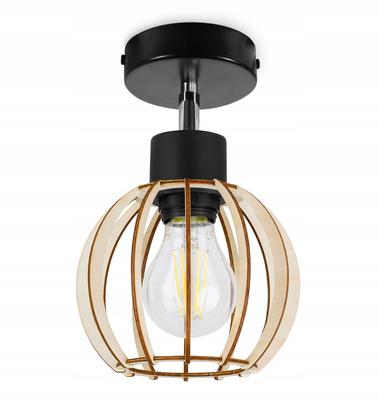 MODERN LED WOODEN BALL CEILING LAMP
