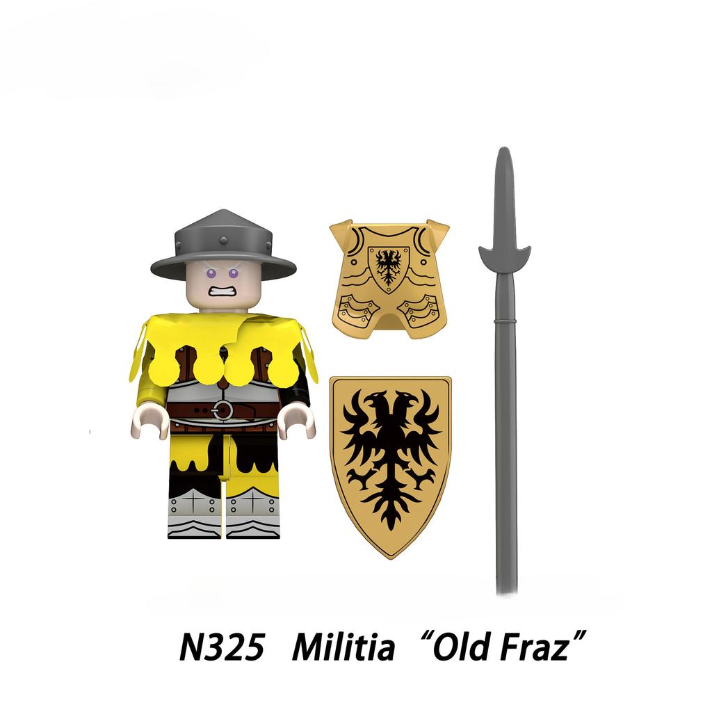 Medieval Series Militia Soldier Building Block Children's Toys