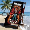 Custom Name Personalized Bride of Chucky Print Beach Towel, for Trip Camping Beach Party Home Decor, Birthday Gift for Family & Friends