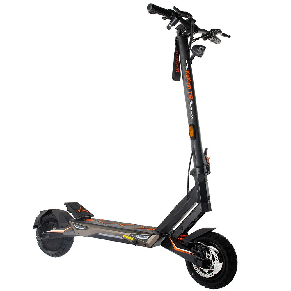 KuKirin T3 Trottinettes Électriques avec Clignotants Moteur 800W 48V 15.6Ah Pneu Plein 10 Pouces Amortisseurs à Double Ressort Avant et Arrière