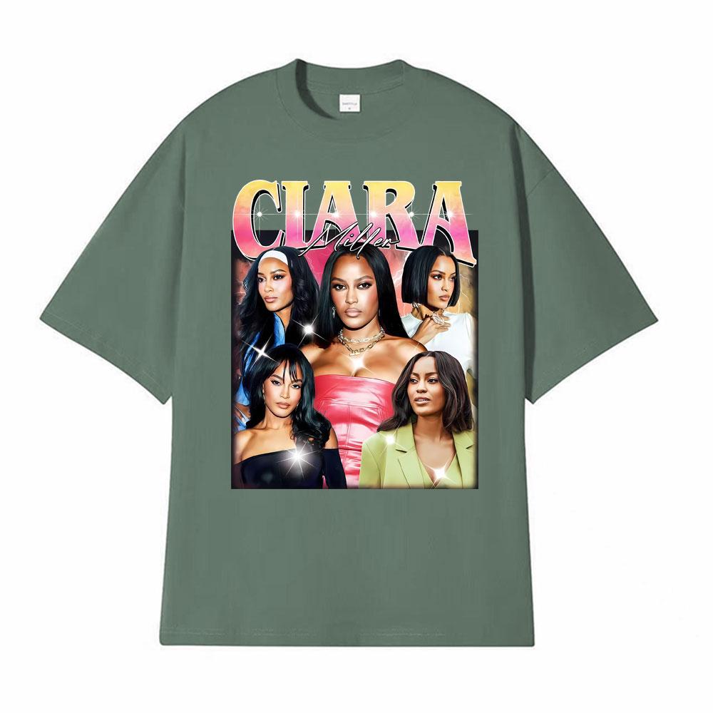 Ciara Miller Vintage 90s Graphic T Shirts for Unisex Women Summer Gothic Streetwear Tshirts High Quality Oversized Comfort T Shirt
