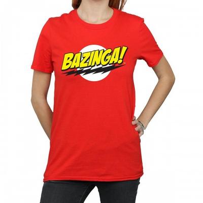 Womens/Ladies Bazinga Boyfriend T-Shirt