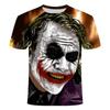 Color Oil Painting Style Horror Clown Portrait 3D Printing Men's Loose Casual Versatile Short-sleeved T-shirt