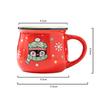 350ML Ceramic Mug Cartoon Pattern Cute Elk Water Cups Christmas Kids Gift Breakfast Milk Cup Oatmeal Cup Christmas Gift Idea