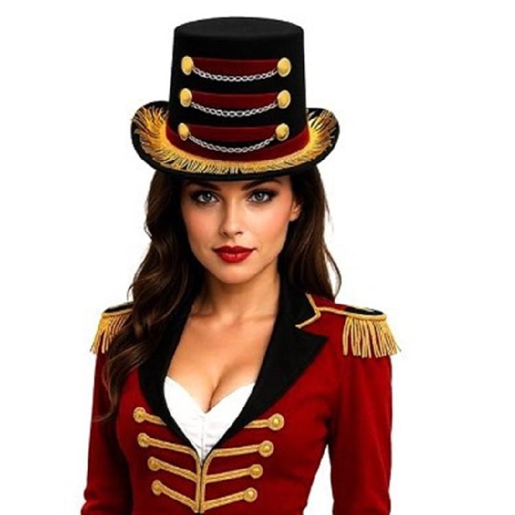 Unisex-Jazzhut, Herren-Kopfbedeckung, Vintage-Zylinder, Bühnenaccessoire für Bühnenkünstler