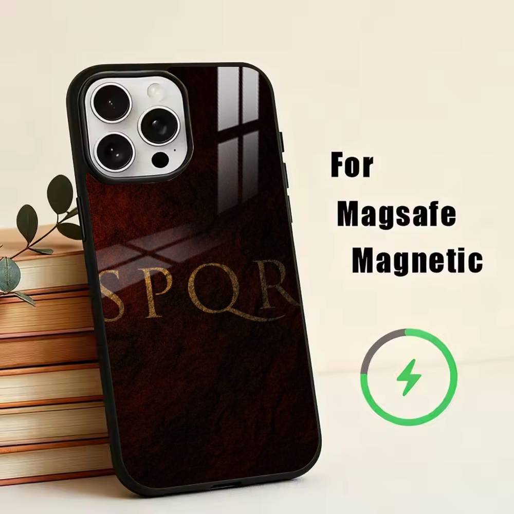 SPQR R-Roman Empire SPQR  Phone Case For iPhone17,16,15,14,13,12,11 Plus,Pro Magnetic with Magsafe Wireless Charging iPhone16PROMAX