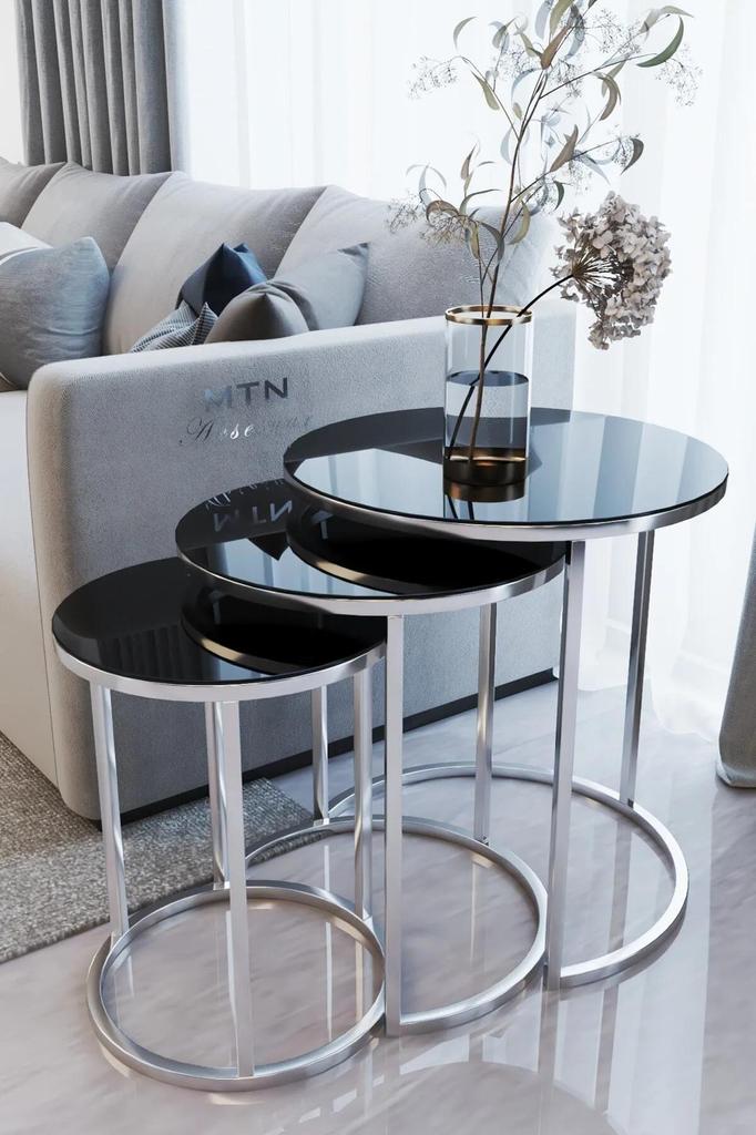 Kuldne metallist 3 tk. pesalaud pronksist peegeldiivanilaud elutuppa kodu kontorimööbli tarvikud ja luksuskaunistus