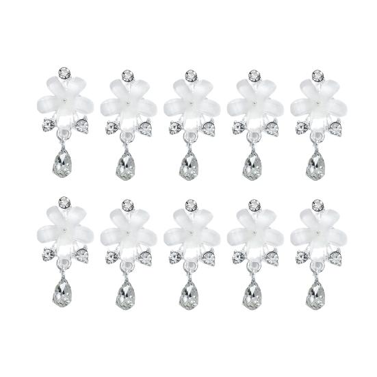 10Pcs Manicure Decorations Creative Shape Non-Fading Durable Excellent 3D Rhinestones Pendant Style Nail Art Jewelry Accessories