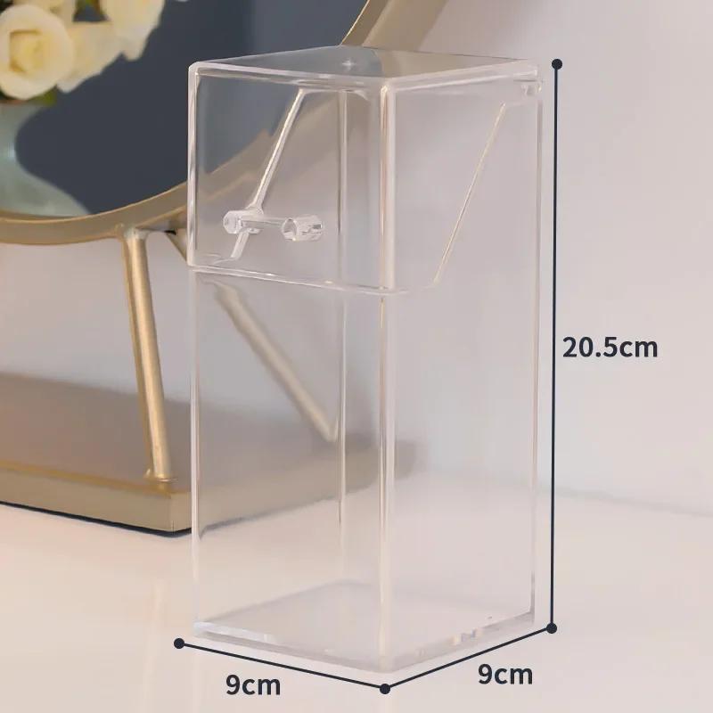 Acrylic Clear Makeup Brush Holder with Lid Vanity Countertop Makeup Organizer Waterproof Dustproof Cosmetic Brush Storage Box