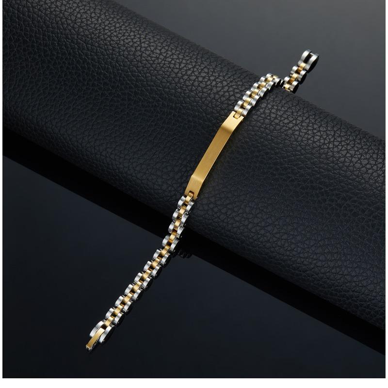 European and American fashion chain, trapezoidal curved strap bracelet, adjustable for women, titanium steel bracelet, bracelet does not fade