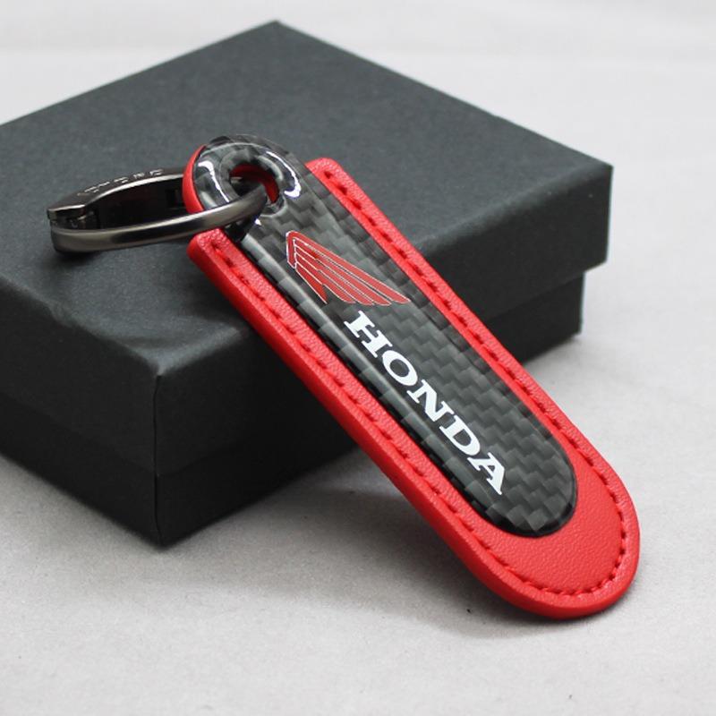 High Quality Carbon Fibre Car Keychain Keyring Gift Pendant For Honda Hornet 600 250 CB500X NC750X PCV Forza 125 CB650R CBR 954 SV0