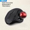 HOMEFISH Wireless BT Trackball Mouse, 10m Working Distance, 3 DPI(1000/1600/2400), 600mA Rechargeable, Ergonomic, 3-Device Sync