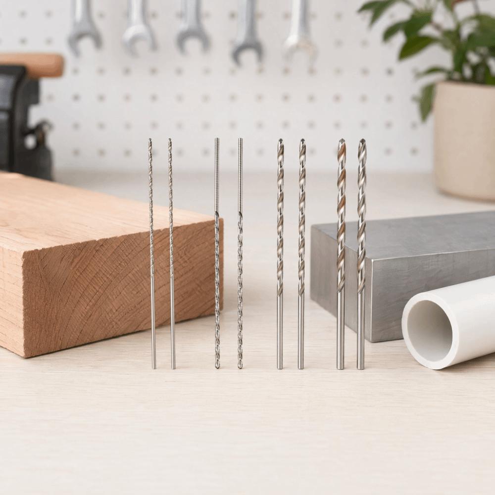 2 Stück HSS-Material Spiralbohrer 3 mm Durchmesser Extra Langer Bohrer Spiralbohrer Für die Holzbearbeitung
