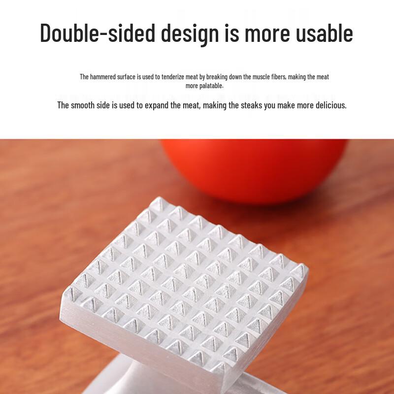 Solid Aluminum Alloy Double-Sided Meat Tenderizer