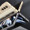 Bracket Leather Pen Slot Cover For Samsung Galaxy Z Fold 4 Case Hard Full Protection Cover With Front Film (No Pen )
