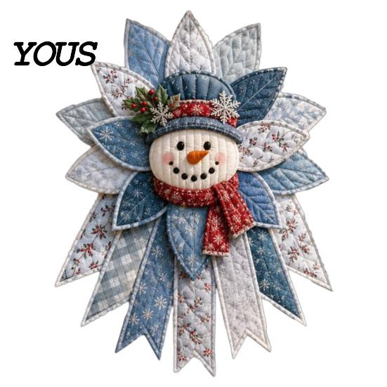 Dekoratives Wandbehang-Bastelset Festliches gestepptes Weihnachts-Tür-DIY-Nähset, Immergrüner Baum, 3D-gepolsterte Patchwork-Kunsthandwerk-Bedarfsset für