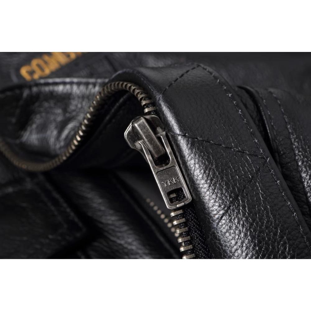 Chinese Size Indian Embroidery Coat Genuine Cowhide Casual Leather Jackets for Men Leather Jacket Spring Autumn