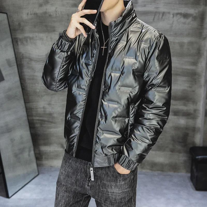 Men's Slim Shiny Down Jacket - Autumn/Winter 2023 Korean Style