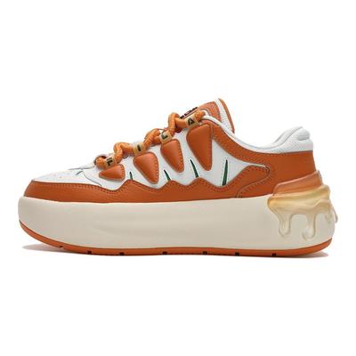 Carrot 1 Pantofi casual Adidași confortabili cu talpă joasă Adidași pentru femei Portocaliu Alb F12W411201FOA