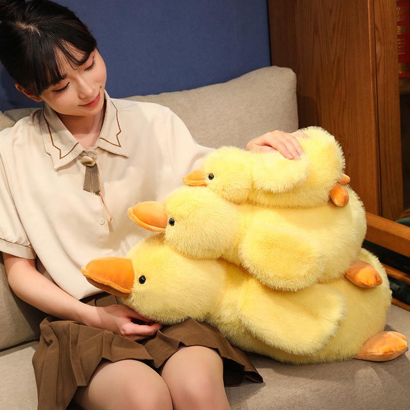 1 Piece Cute Yellow Pink Purple Black White Duck Goose Toy Gift For Boys And Girls 30/50Cm Long Hair Duck Plush Doll Pillow
