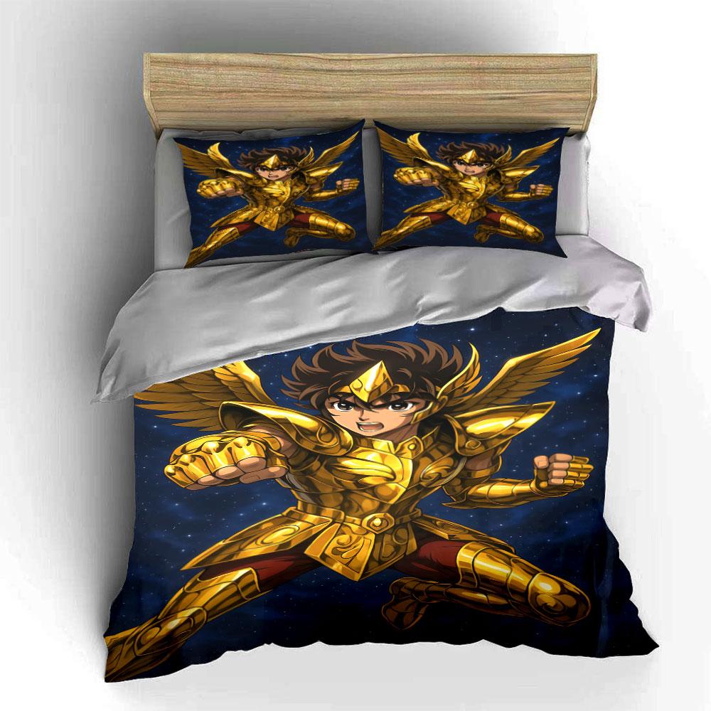 Golden armored character design. Bedding sets Duvet cover sets Duvet covers Pillowcases(1 * Duvet Cover 2 * Pillowcases without duvet insert)