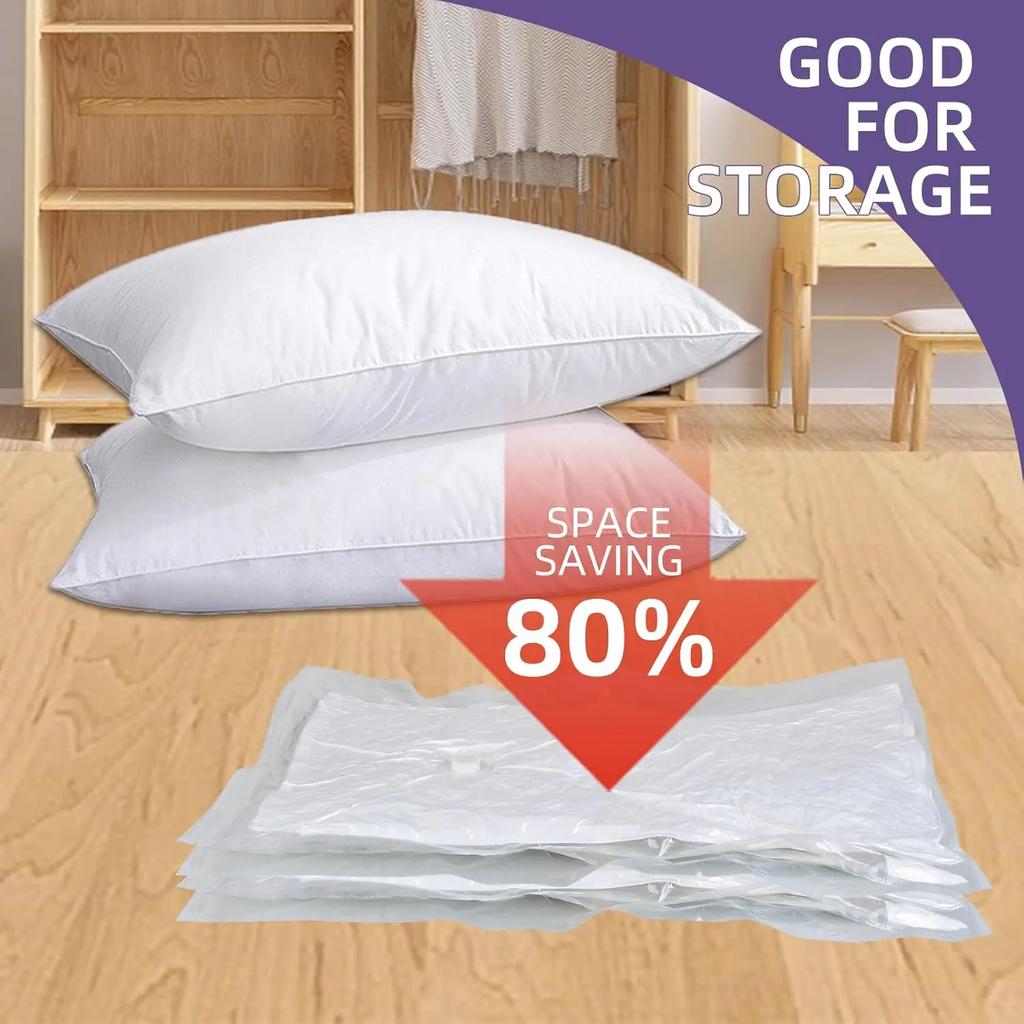 Storage Bags, 5 Pack Space Saver Bags with Pump Vacuum Sealer Bags for Clothes, Comforters, Blankets, Bedding Organizer