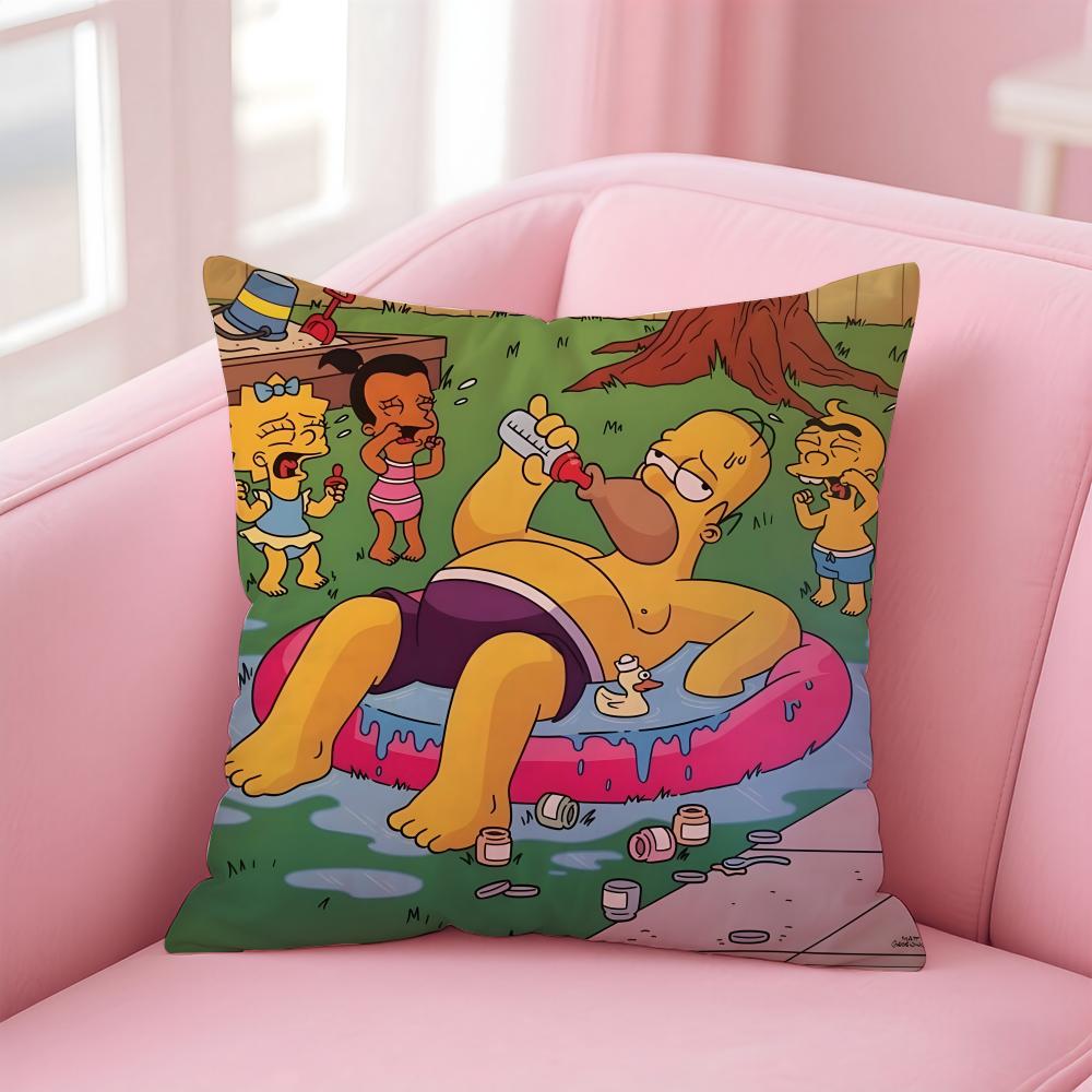 The Simpsons catoon cool TS Cushion Cover Comfortable Reversible Pillow Cover Ideal for Car Sofa Bedroom & Beyond