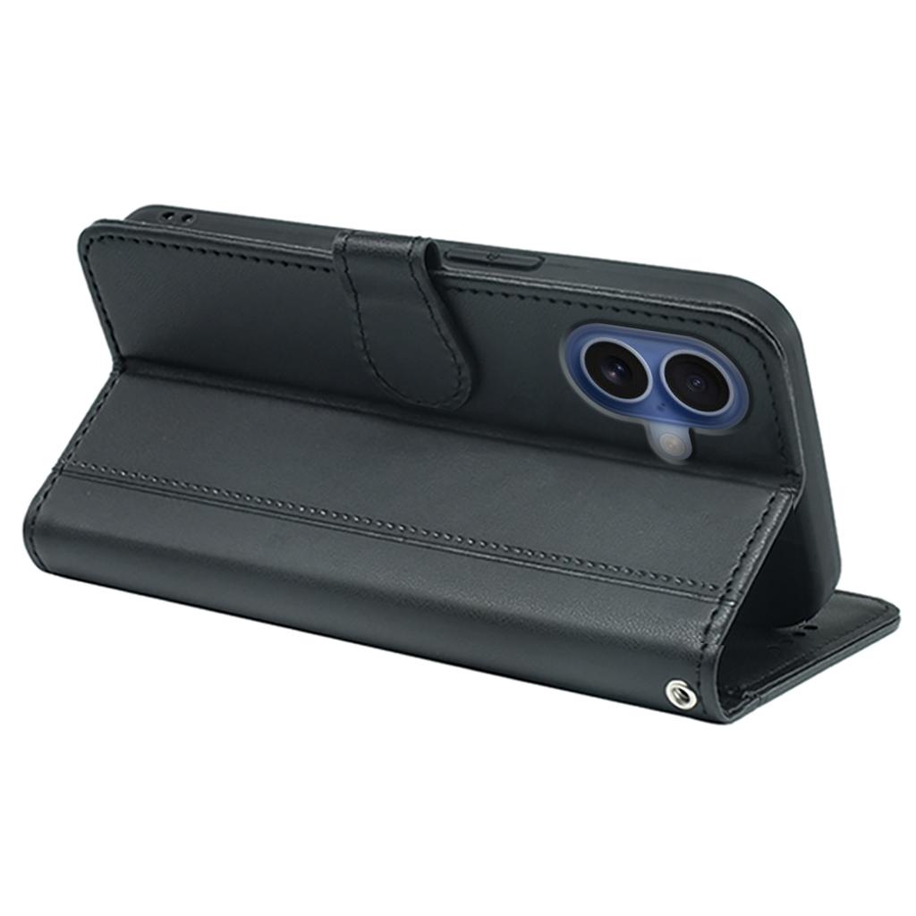 Etui Portfelowe na iPhone'a 17 Skórzane Pokrowiec na Telefon z Magnetycznym Zapięciem i Paskiem