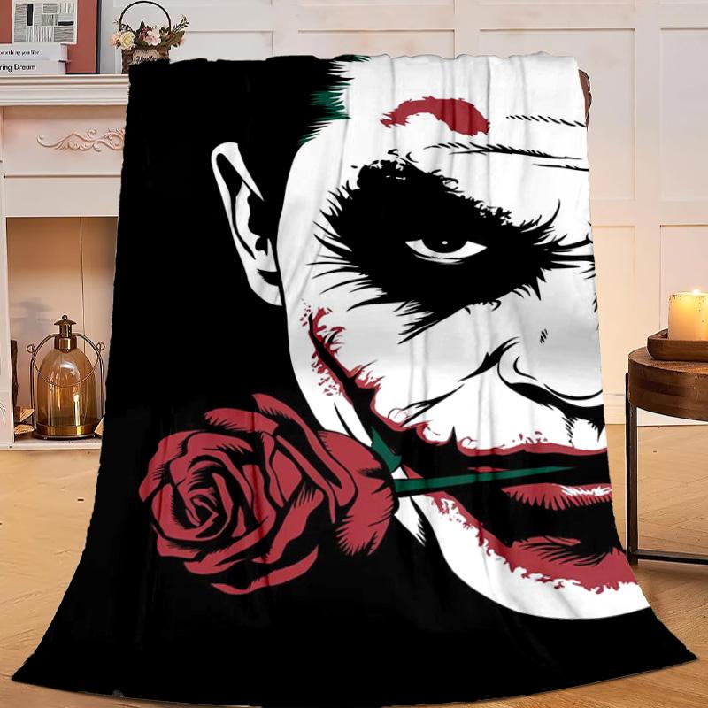 1 Stück coole Clowns-Muster Flanelldecke Geschenk, Geeignet für Männer und Frauen, Weich, Ideal für Betten und Sofa, Geburtstags- oder Weihnachtsgeschenk