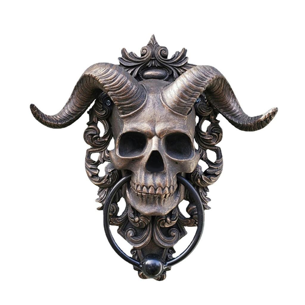 Stylish American Resin Skull Ram Head Wall Decor Unique Synthetic Resin Craft