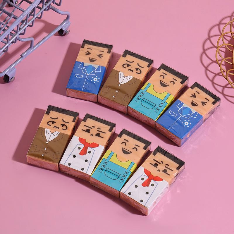 Cartoon Bald Uncle Eraser – Fun and Creative for Students