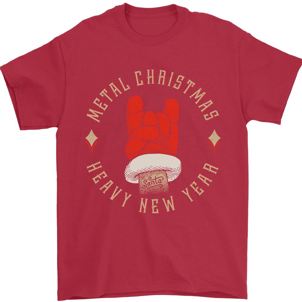 Metal Christmas Heavy Rock Music Guitar Unisexs TShirt 100 Cotton S