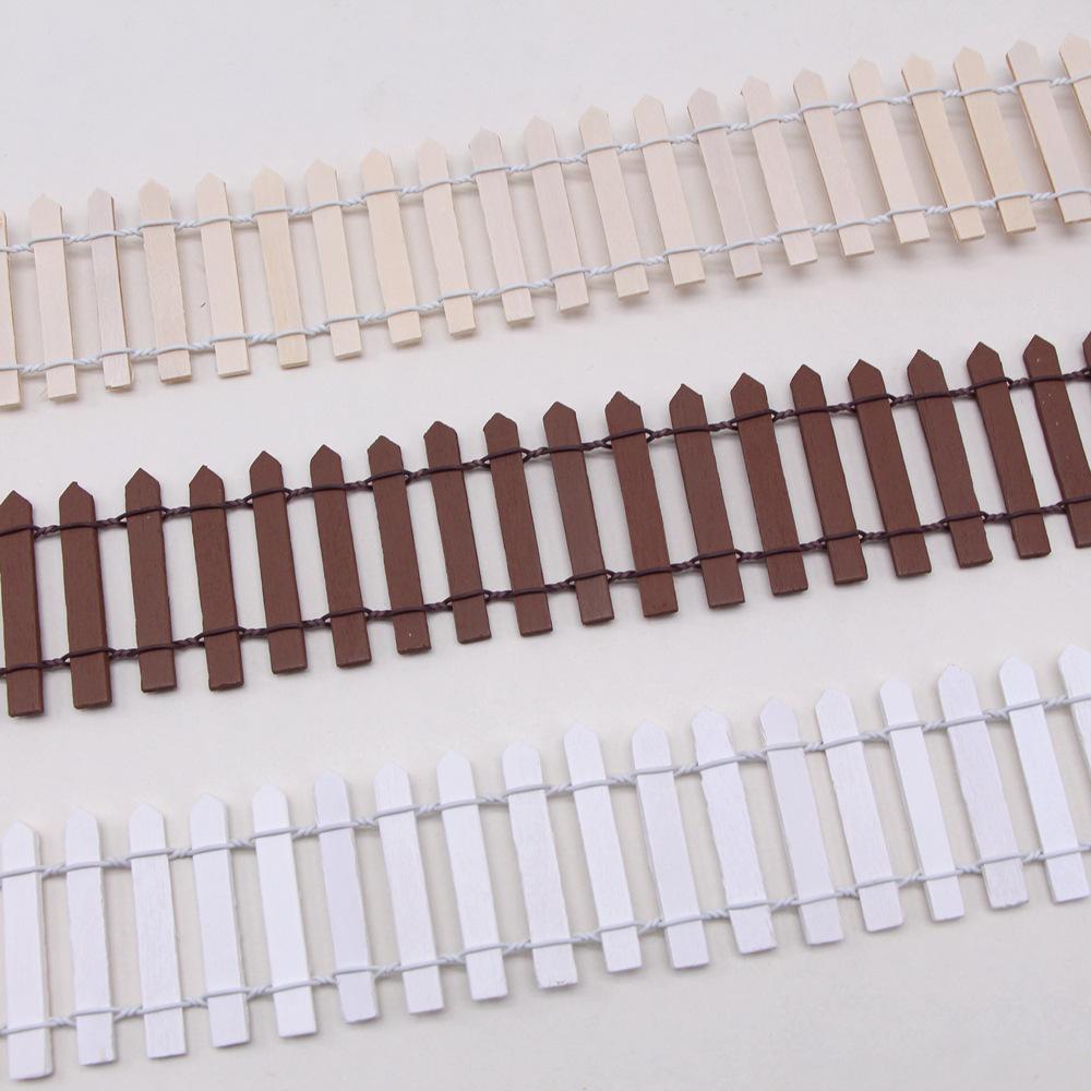 Mini Fence Garden and Bonsai Decoration Fairy Tale Garden Fence Wooden Decoration, DIY Handicraft Project Mini Picket Fence