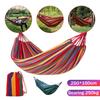 Thick Canvas Hammock Outdoor Camping Indoor Childrens Swing Thickened Striped Hammock Multi Functional Hammock