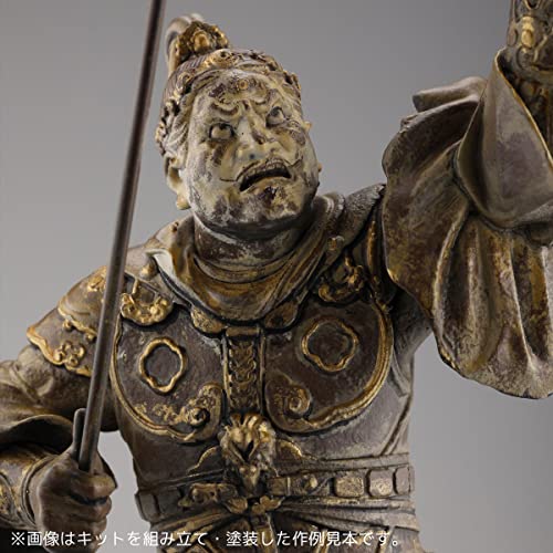 Kaiyodo Artpla ART PLA Four Heavenly Kings Statue, Tamonten, Approximately 160mm Tall, Non-Scale, Unpainted, Unassembled Plastic Model Kit AP009