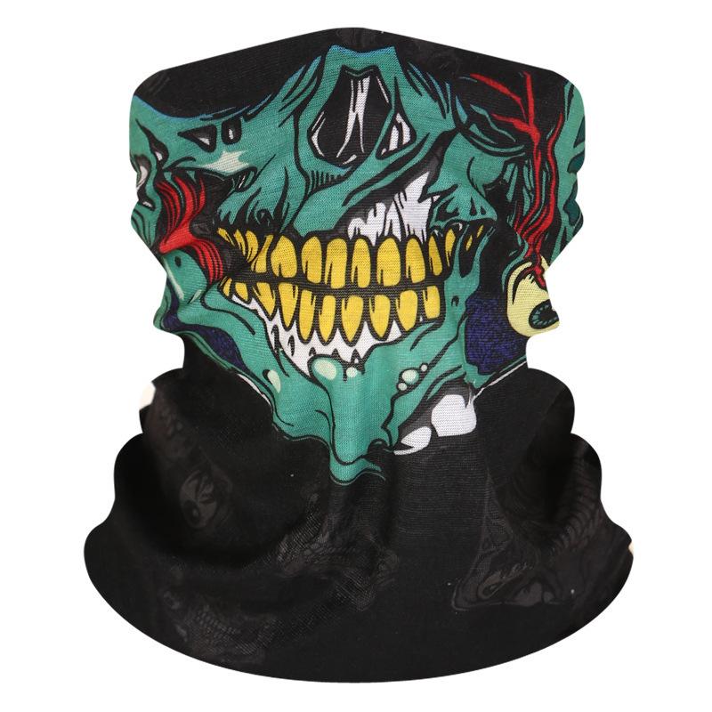 Cycling Men Scarf Halloween Ride Bandana Women Headscarf Ski Skull Half Face Mask Ghost Scarf Neck Hiking Scarves Masks