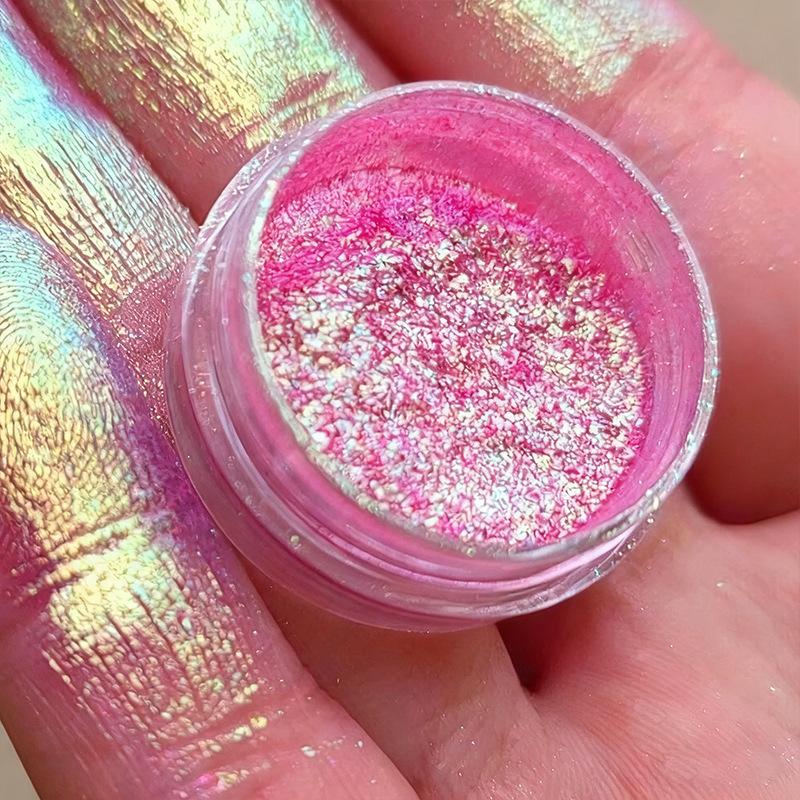 Multichrome Chamäleon Lidschatten Pulver Nagel Glitters Aurora Neon Regenbogen Pigment Chrom Pulver Schillernden Lidschatten Nagel Dekore