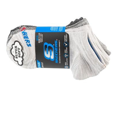 6pk Boys No Terry Socks, Unisex Grey Socks
