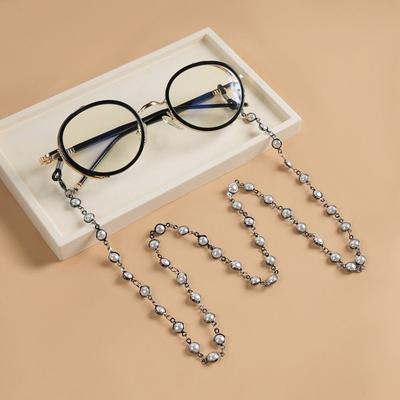 Fashion Pearl Sunglass Chain Adjustable Anti Drop Eyeglass Lanyard Nonslip Hanging Cord Eyeglass Holder Strap Outside Casual