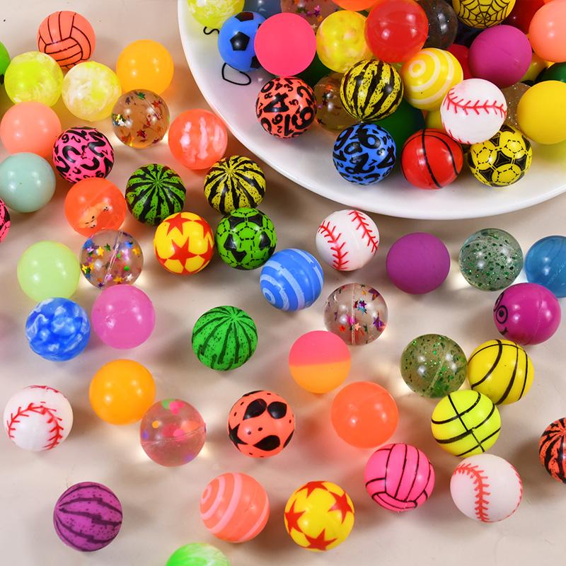 10-50Pcs Rubber Bouncy Ball Kids Favors Summer Birthday Party Gift for Guests Goody Pinata Fillers Prizes Bouncing Ball Toy 25mm