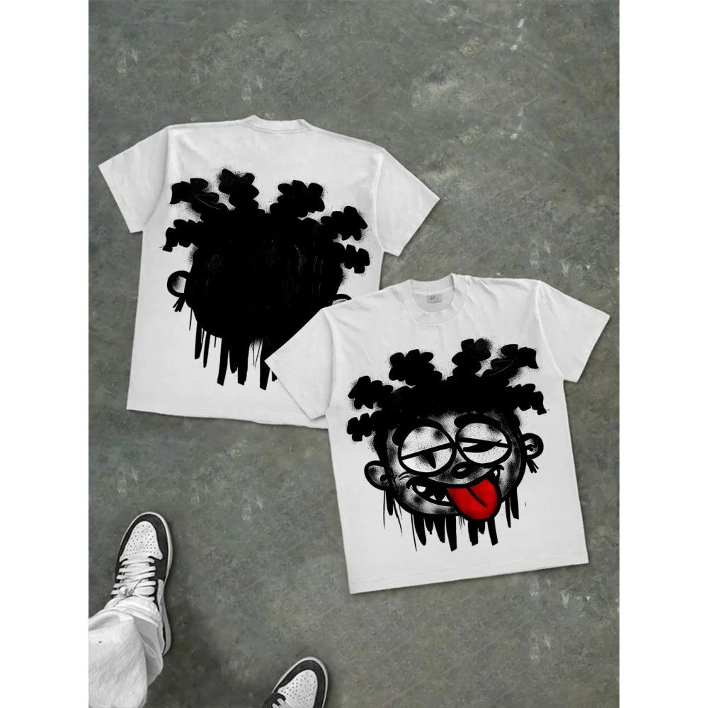 T-shirt Grafica Uomo Donna Top Vintage Hip Hop Streetwear T-shirt Oversize Manica Corta Abbigliamento Casual Moda Estiva Maglietta Trendy